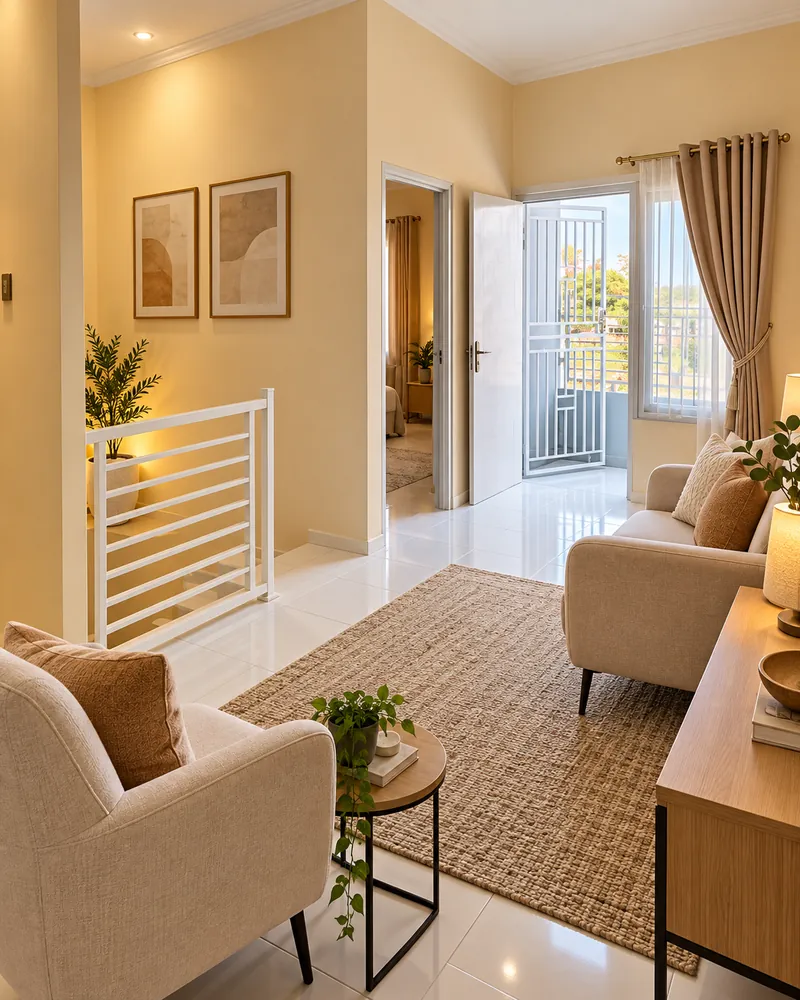Pemandangan lingkungan dari balkon lantai 2
